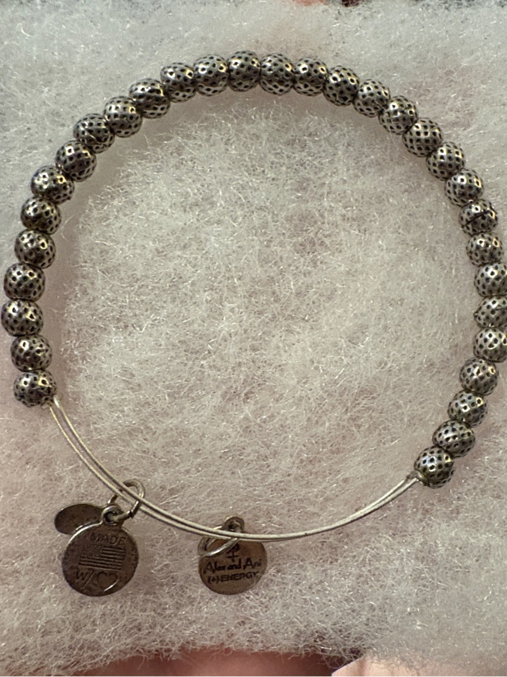 Alex and Ani Silver Beaded Bracelet